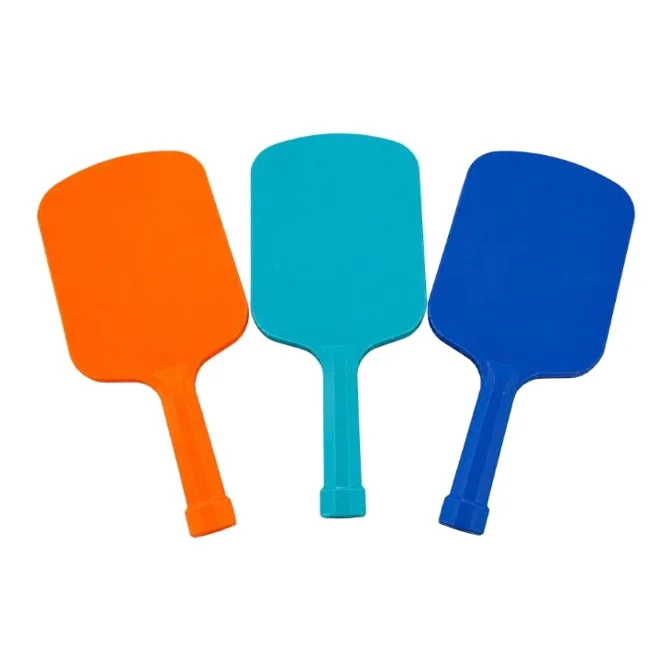 Neonkleurige pickleball schoolpaddle met duurzame constructie, geschikt voor beginners en groepslessen.